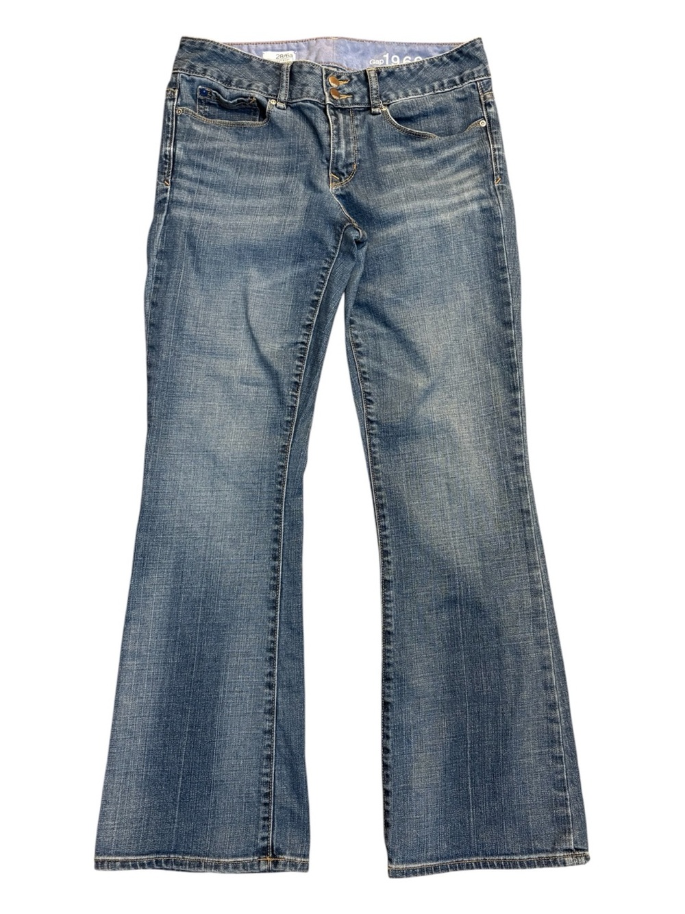 GAP 1969 Vintage 2009 Y2K Low Rise Bootcut Jeans Blue Stretch 28/6a